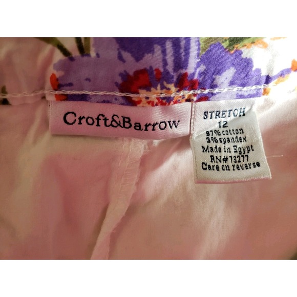 Women's Croft And Barrow White Floral Skirt Size 12 - Picture 4 of 4